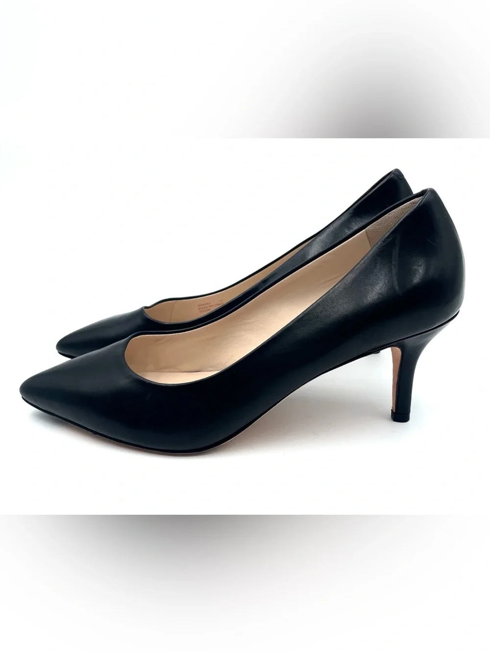 Cole Haan Black Leather Pointed Toe Pumps Size 7.5